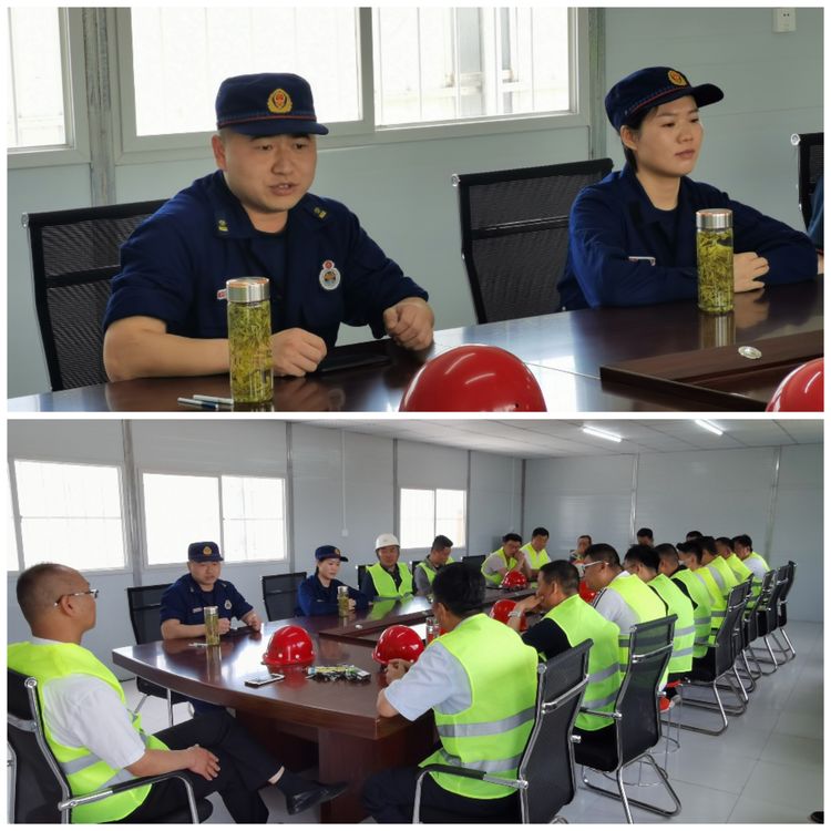 消防演練鳴警鐘，安全防線不放松——長(zhǎng)泰集團(tuán)建筑施工消防應(yīng)急演練在李營(yíng)棚改Q2項(xiàng)目舉行(圖1)